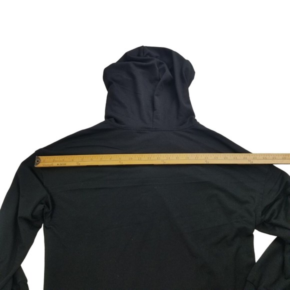LuckyMore Hoodie Casual V Neck Long Sleeve Henley Oversized Top Womens L Black - Picture 12 of 15